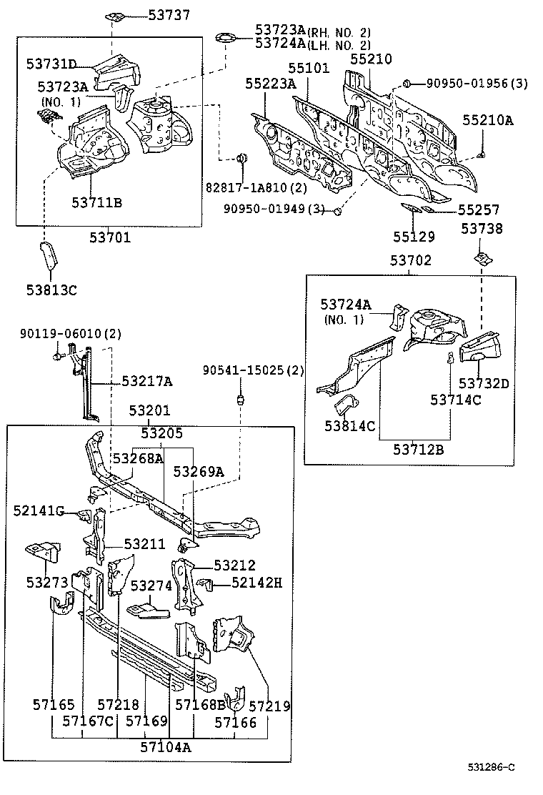 55101-13111 PANEL SUB-ASSY, DASH product image