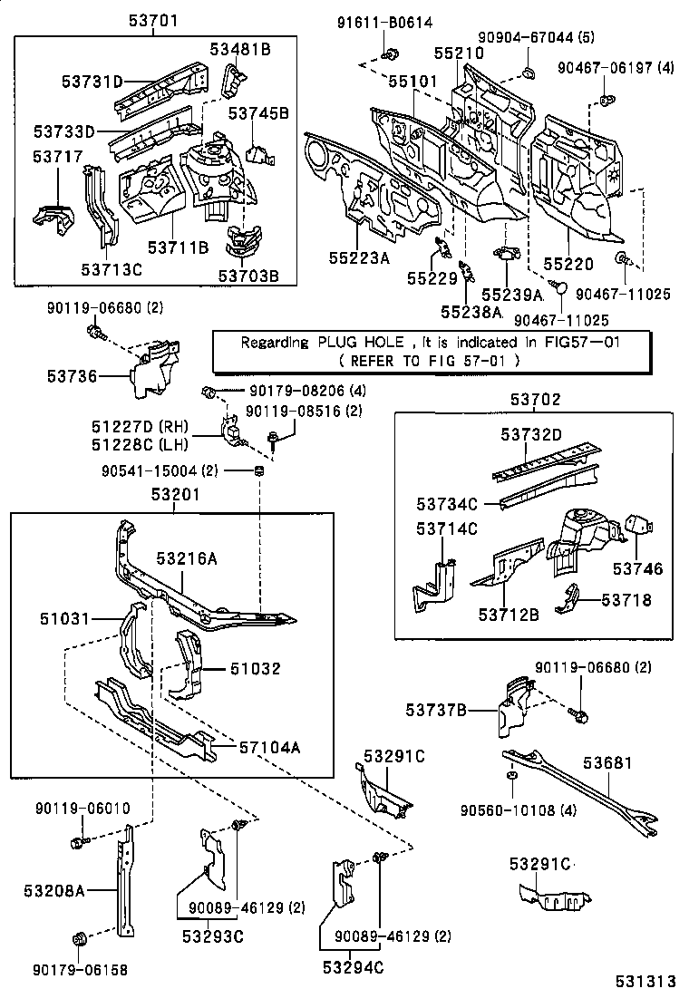 53702-06070 APRON SUB-ASSY, FRONT FENDER, LH product image