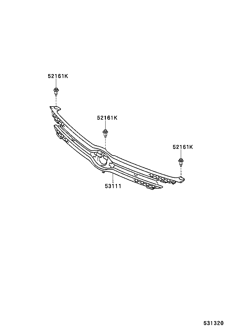 53111-52210 GRILLE, RADIATOR product image