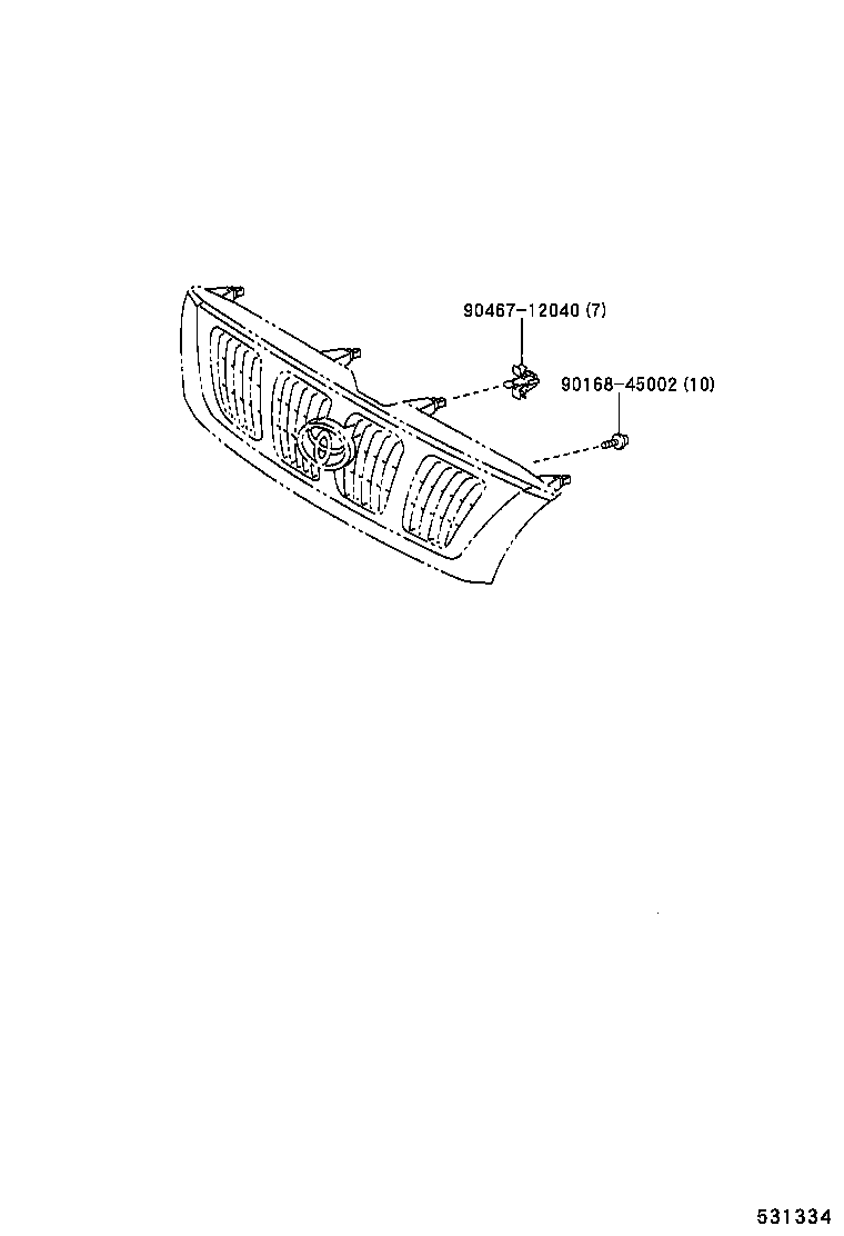 53111-35610 GRILLE, RADIATOR product image