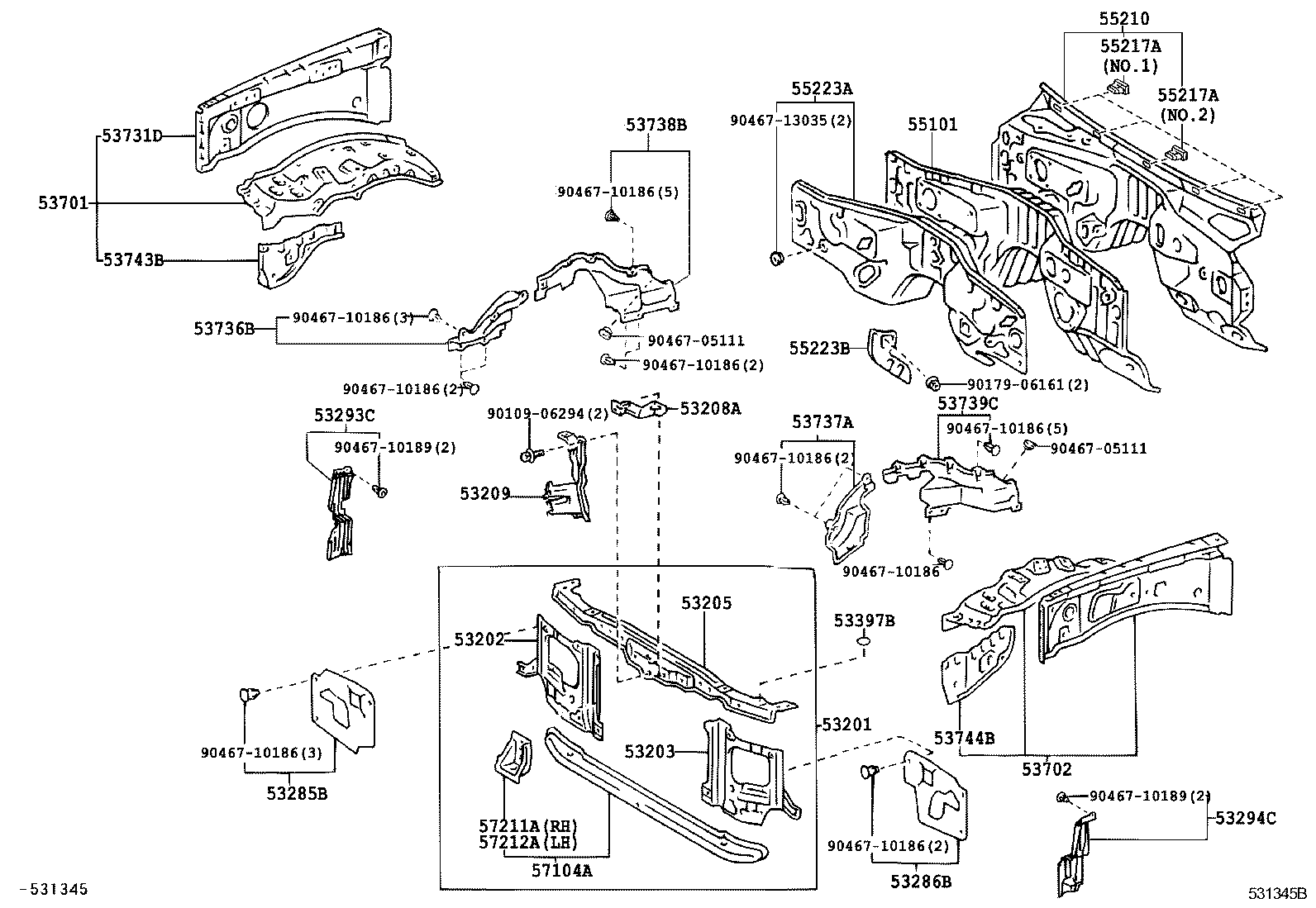 53293-60010 DEFLECTOR, RADIATOR SIDE, RH product image