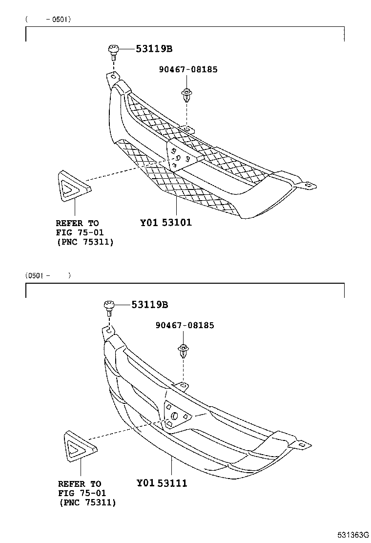 53101-21050 GRILLE SUB-ASSY, RADIATOR product image