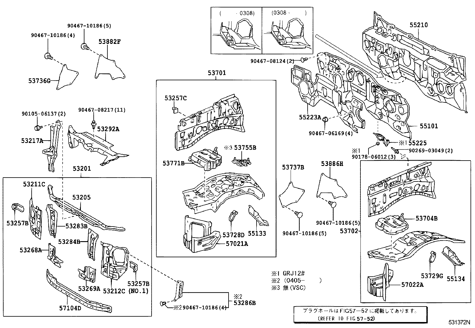 53286-60070 SEAL, RADIATOR SIDE AIR, NO.2 product image