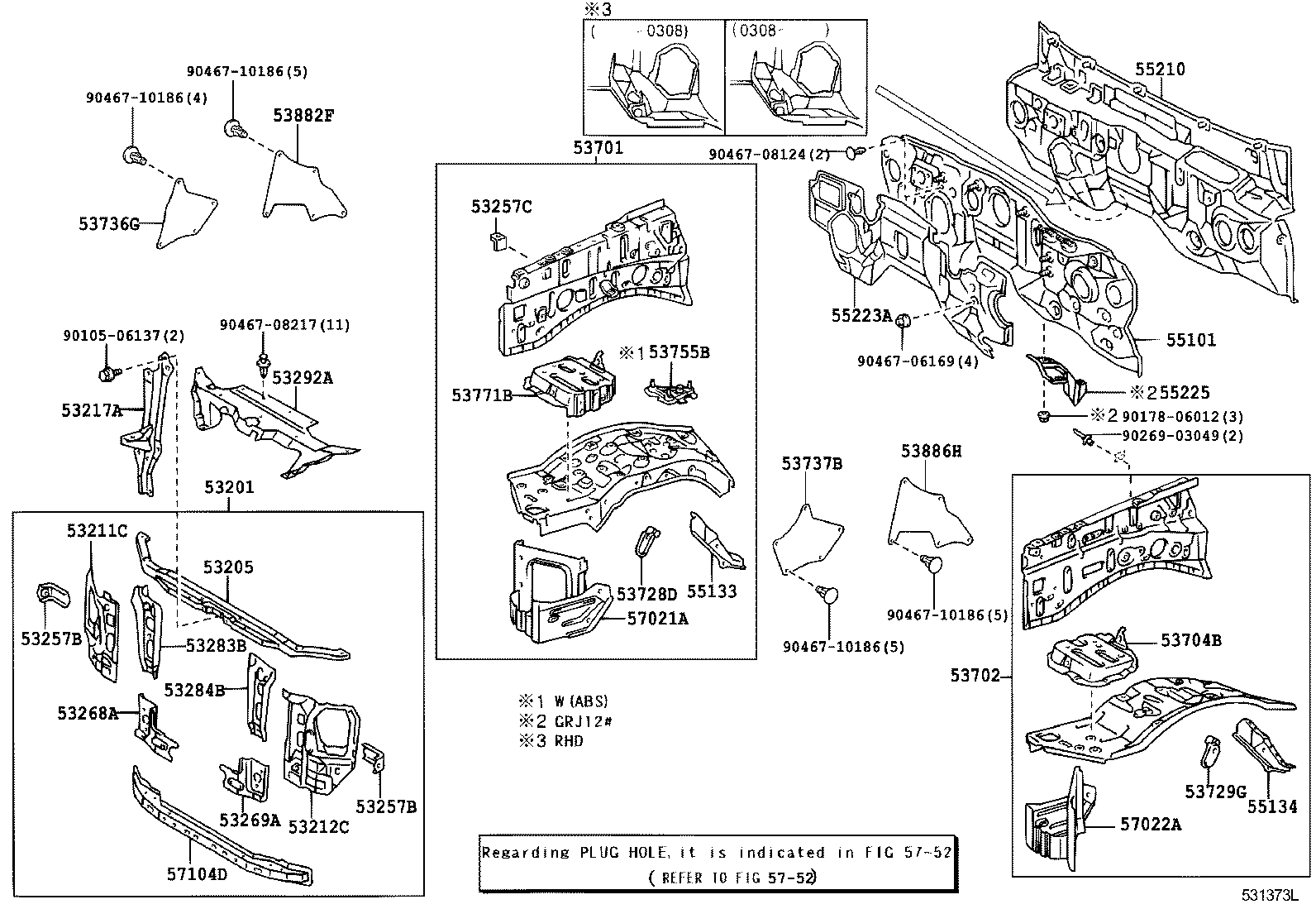 53701-60780 APRON SUB-ASSY, FRONT FENDER, RH product image