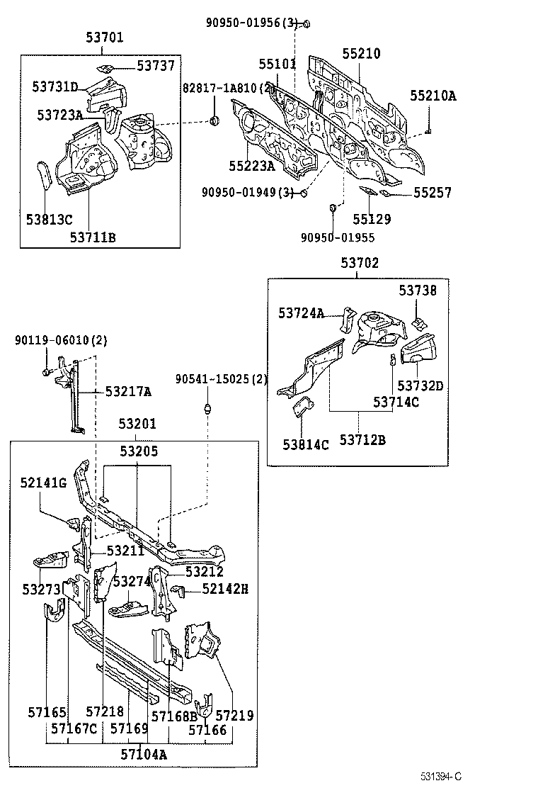 55101-19065 PANEL SUB-ASSY, DASH product image