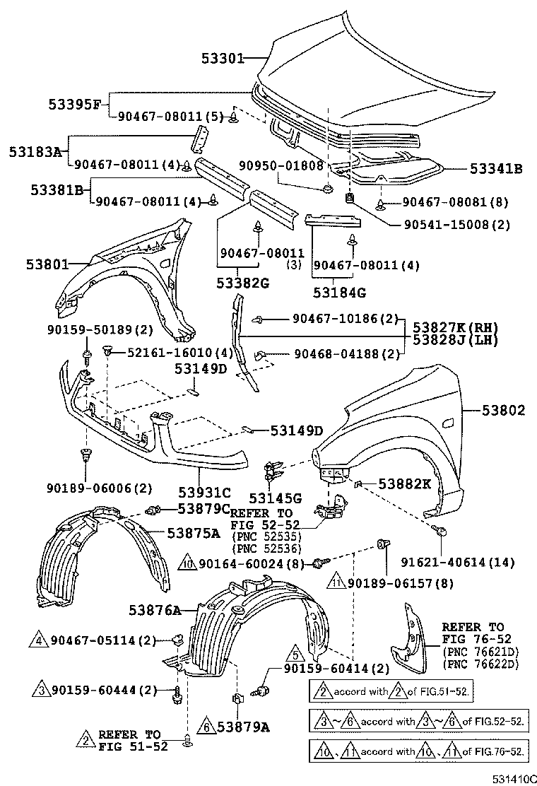 Toyota 53812-42130 FENDER SUB-ASSY, FRONT LH