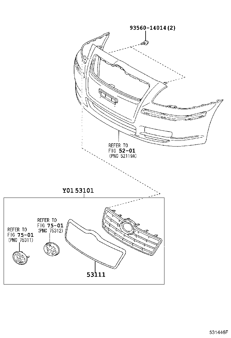 53100-05070-B0 GRILLE SUB-ASSY, RADIATOR product image