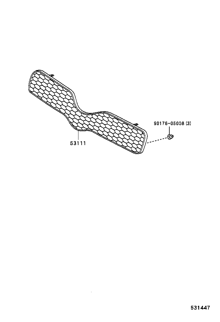 53101-52010 GRILLE, RADIATOR product image