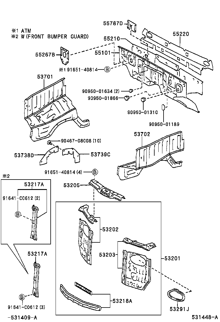 53701-0B030 APRON SUB-ASSY, FRONT FENDER, RH product image