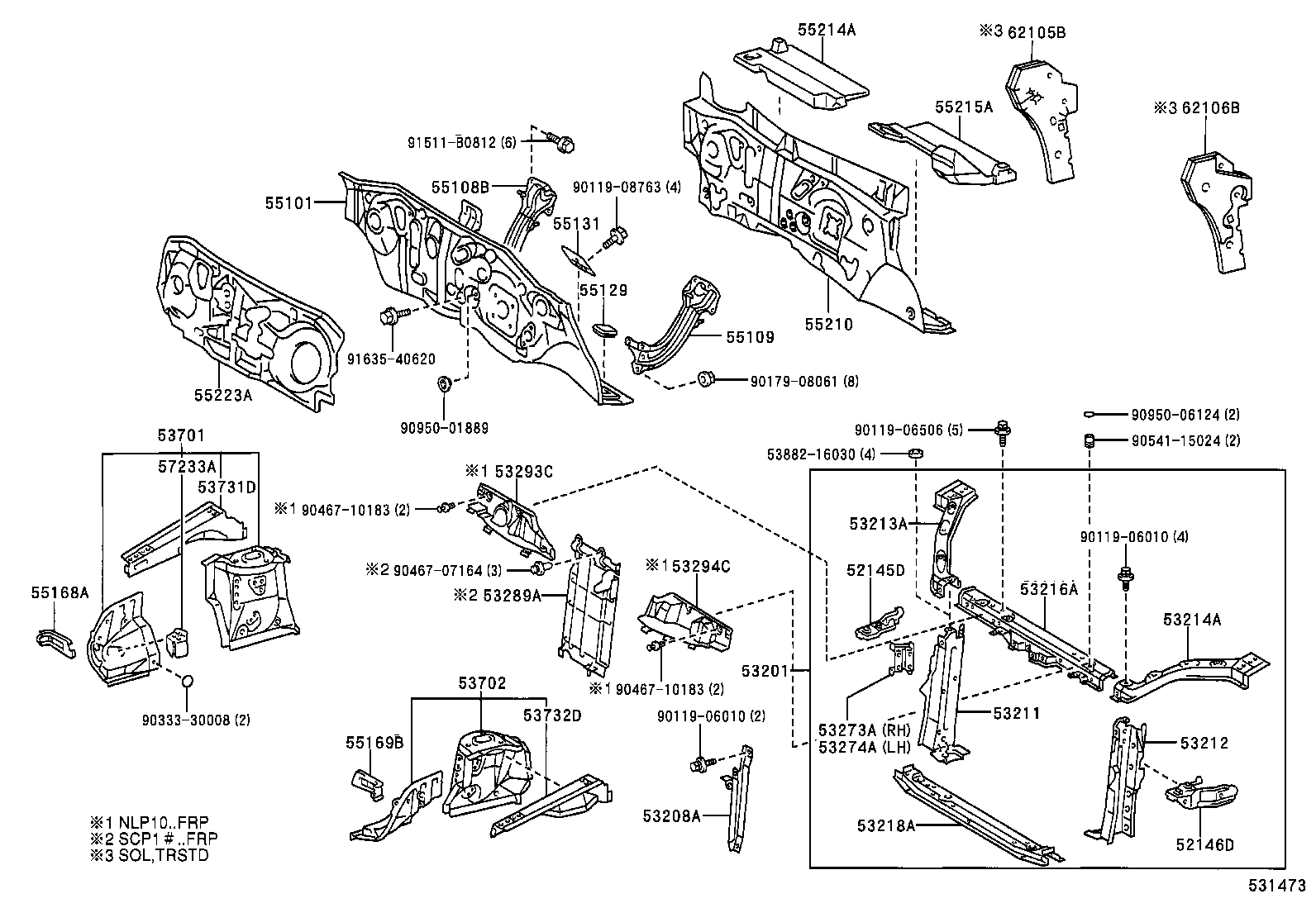 53701-0D902 APRON SUB-ASSY, FRONT FENDER, RH product image