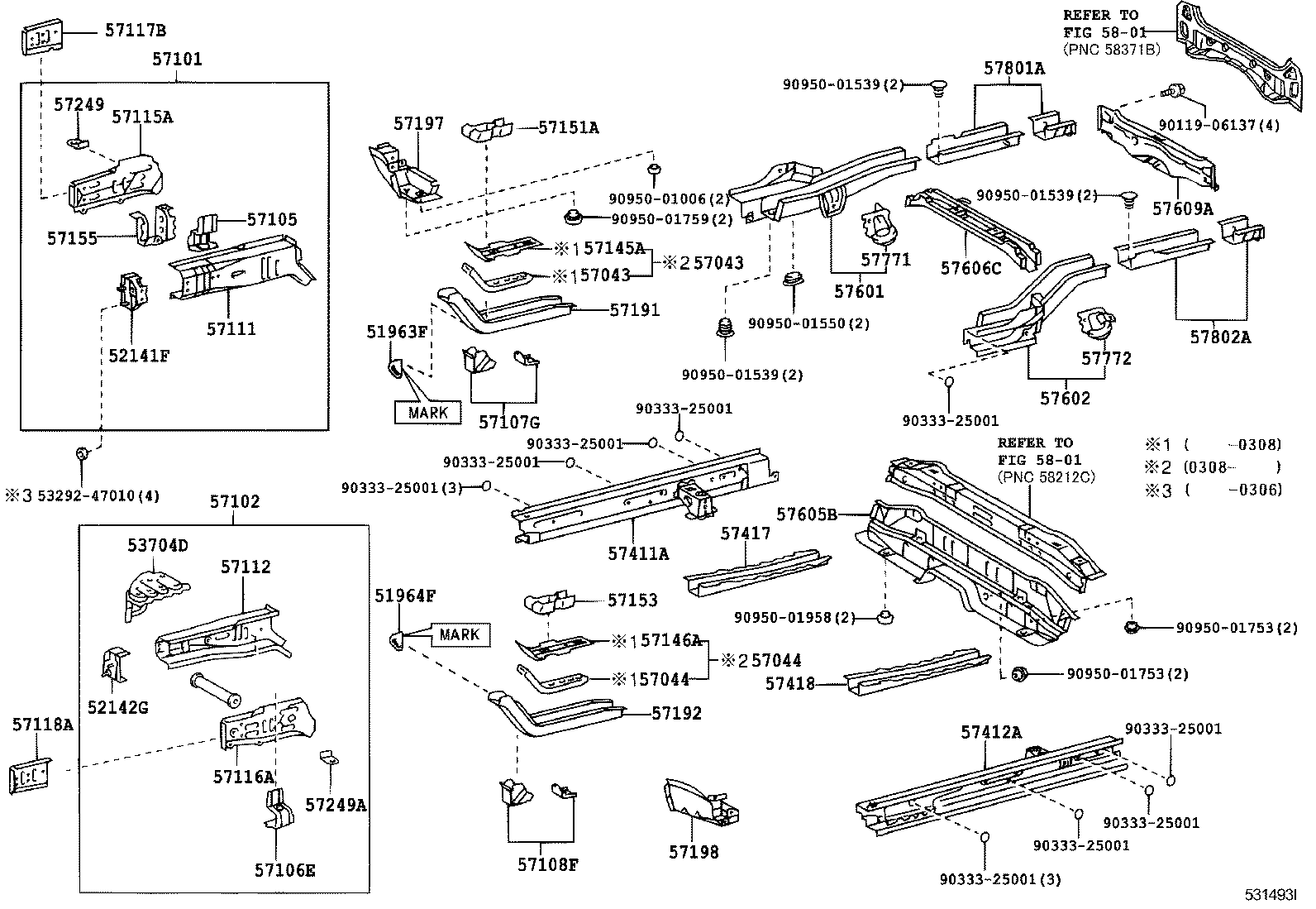 57402-52041 MEMBER, FLOOR SIDE, INNER LH product image