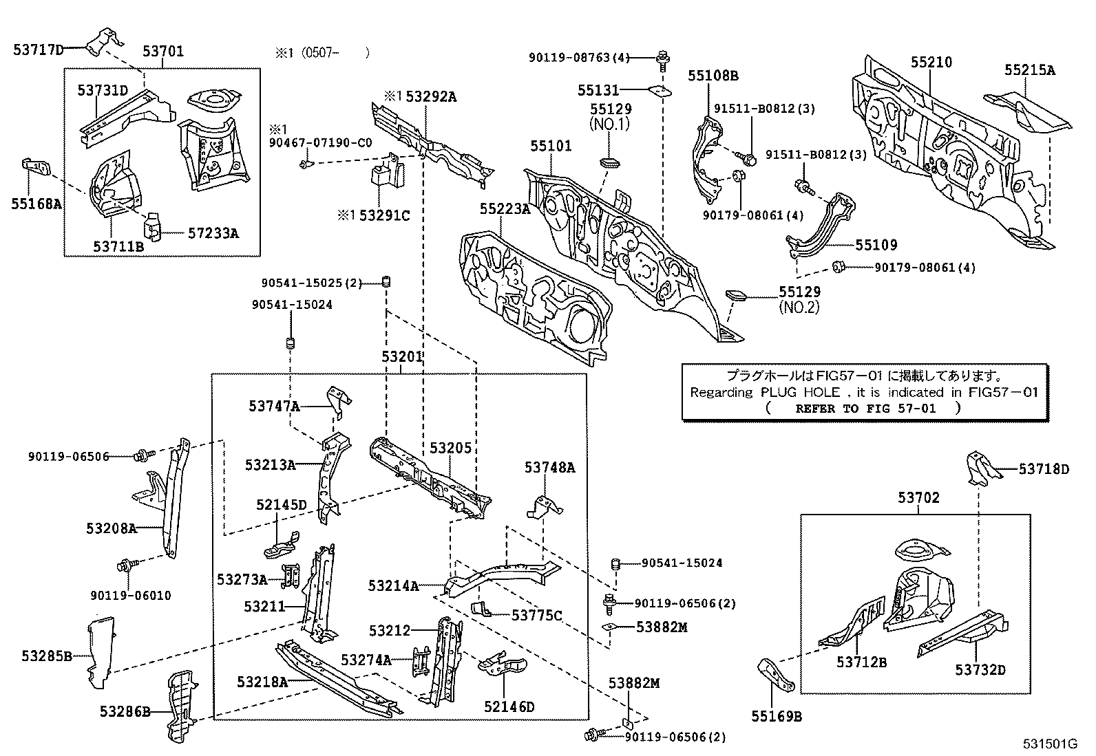 53211-52040 SUPPORT, RADIATOR, RH product image