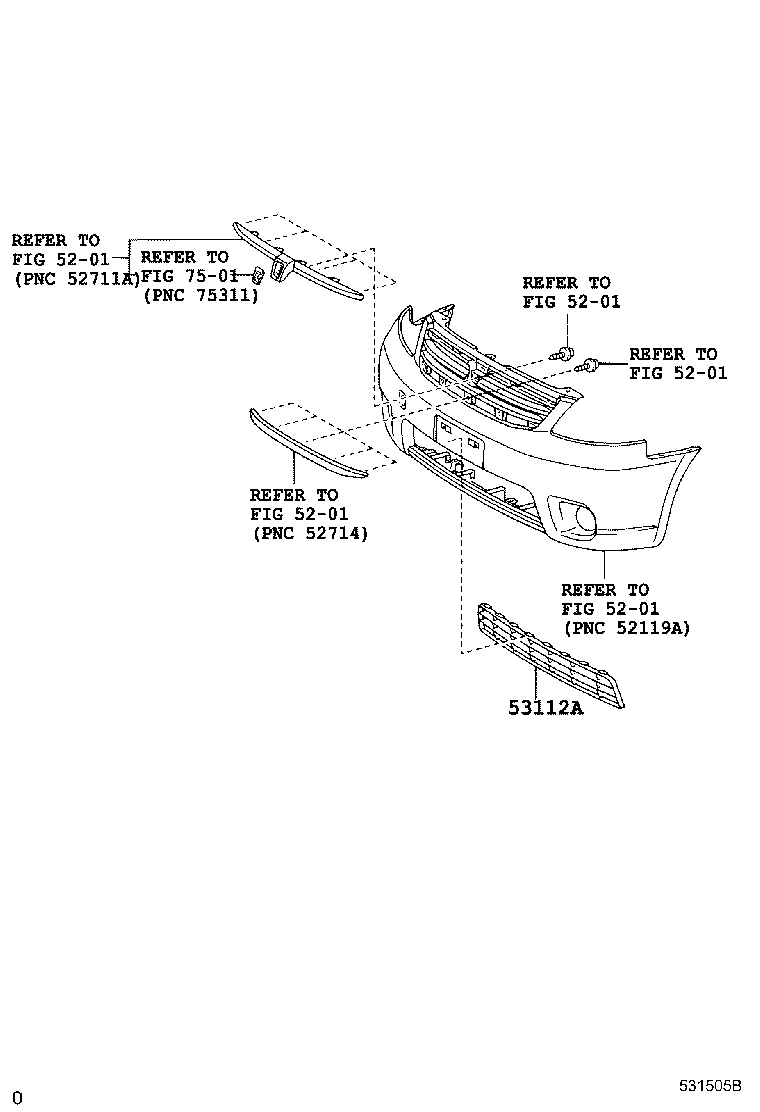 53112-46020 GRILLE, RADIATOR, LOWER product image