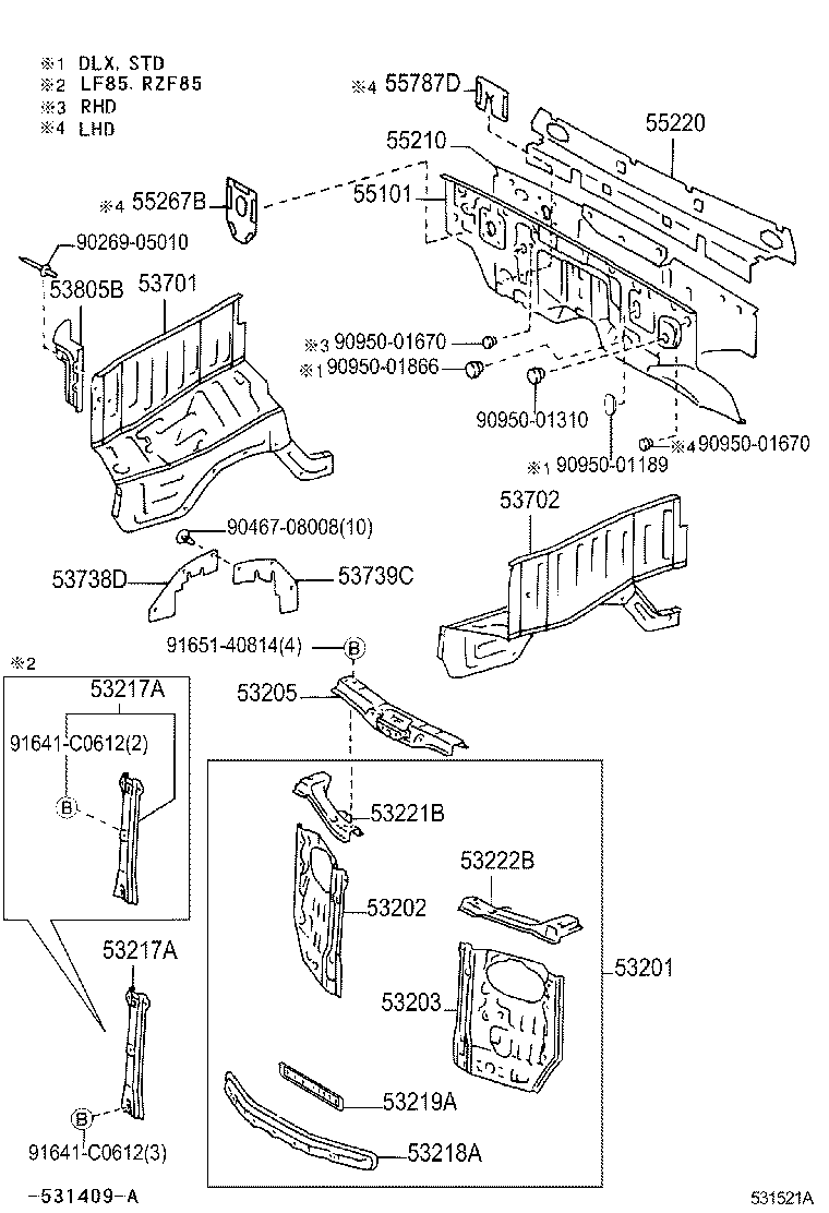 53701-0B030 APRON SUB-ASSY, FRONT FENDER, RH product image