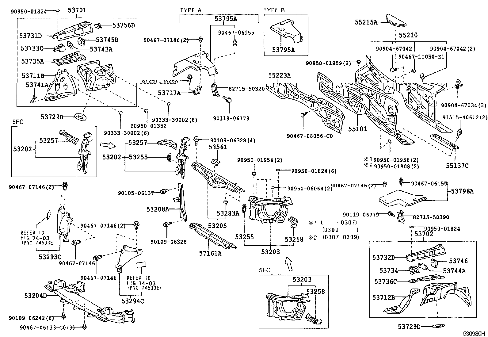53701-50180 APRON SUB-ASSY, FRONT FENDER, RH product image