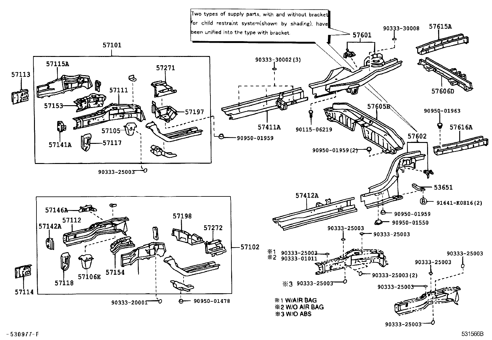 57034-13010 REINFORCE SUB-ASSY, FRONT SIDE MENBER, NO.3 LH product image