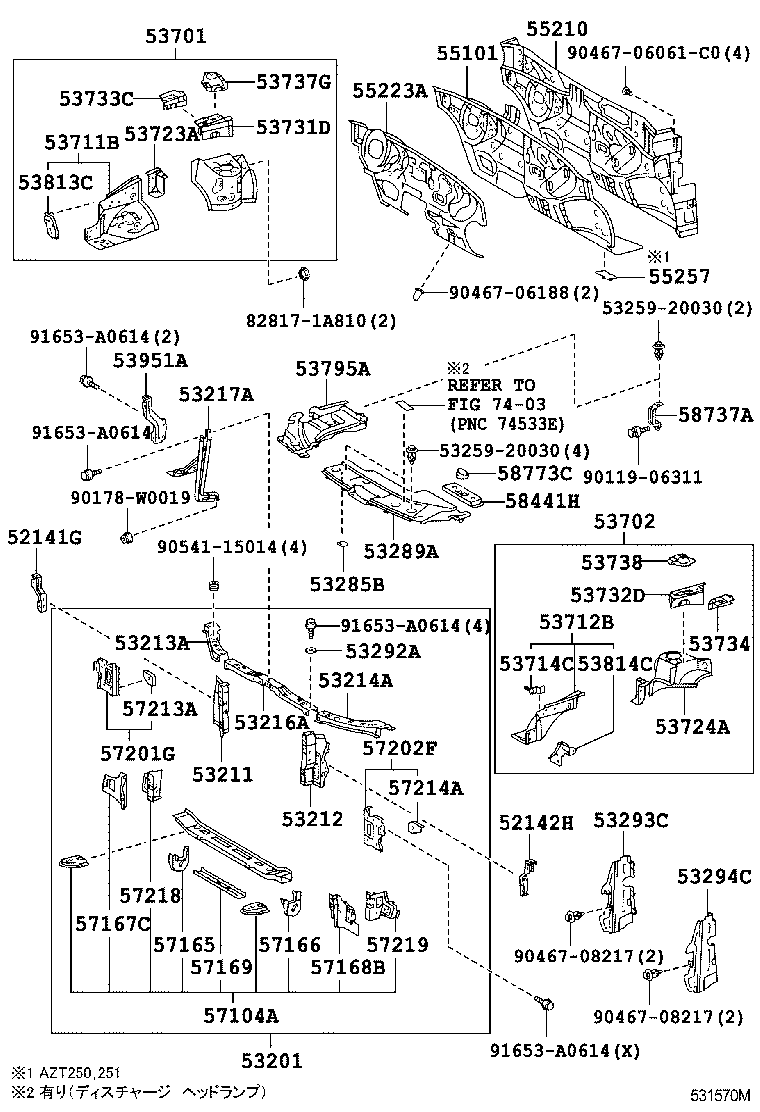 55101-05550 PANEL SUB-ASSY, DASH product image