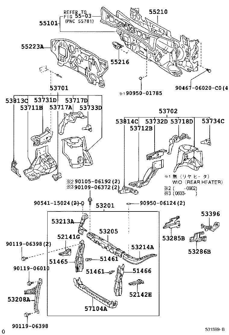53701-44030 APRON SUB-ASSY, FRONT FENDER, RH product image