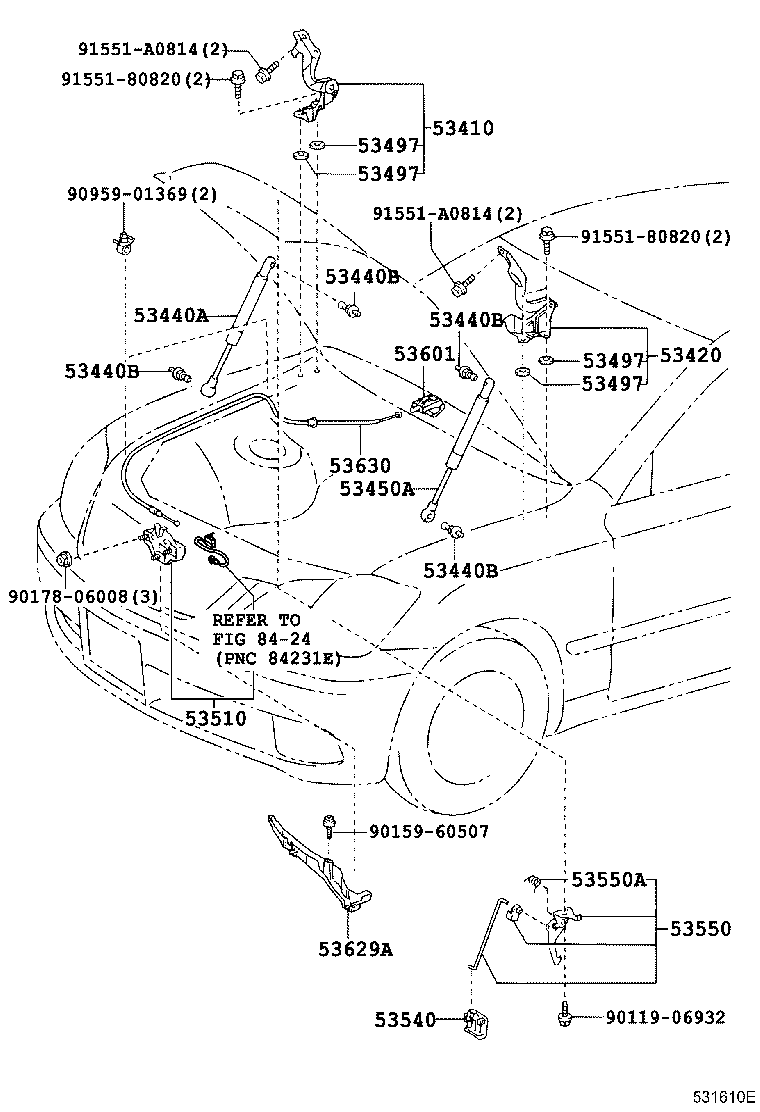 53540-30030 LEVER ASSY, AUXILIARY CATCH RELEASE product image