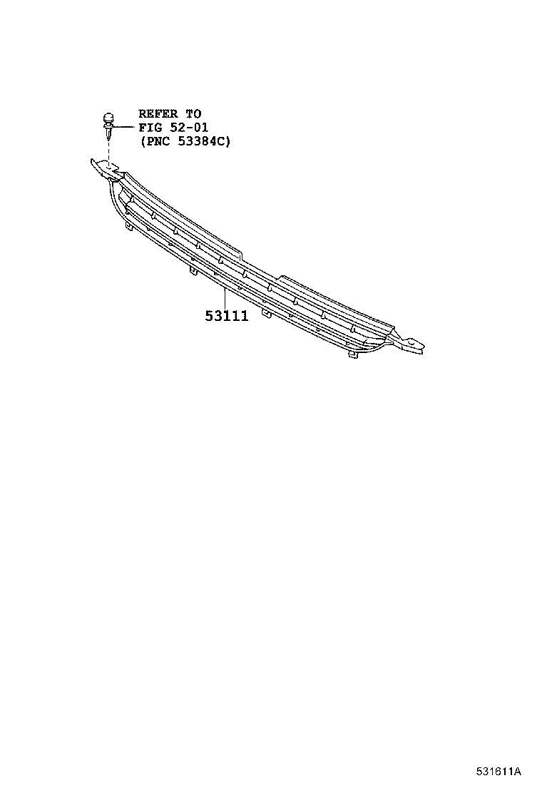 53111-0M050 GRILLE, RADIATOR product image