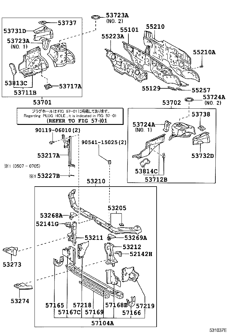 52142-02130 STAY, FRONT BUMPER, LH product image