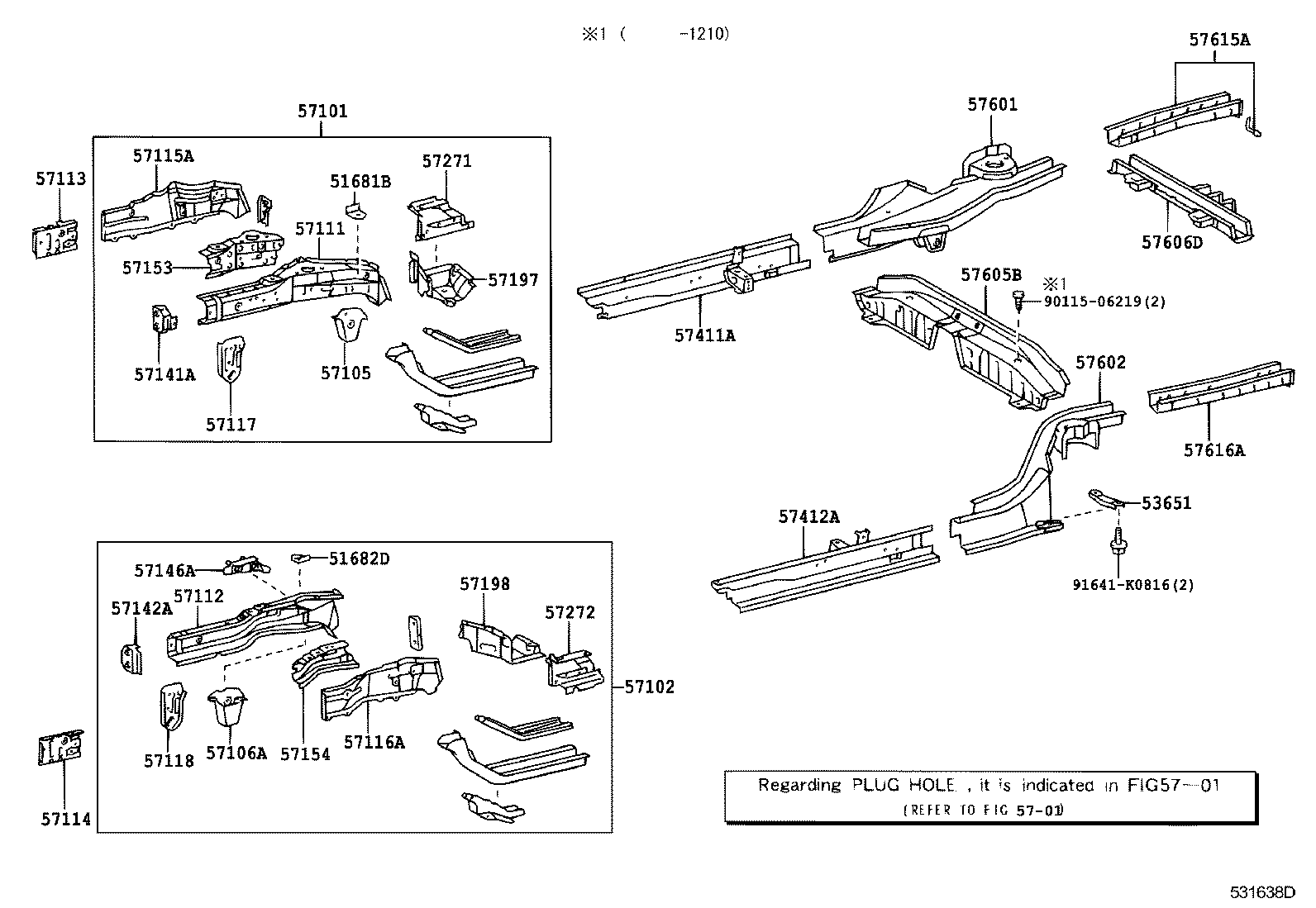 57016-12080 REINFORCEMENT, FRONT SIDE MEMBER, NO.2 RH product image