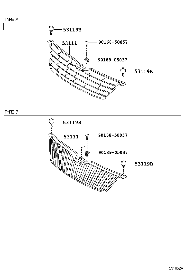 53111-12A50 GRILLE, RADIATOR product image