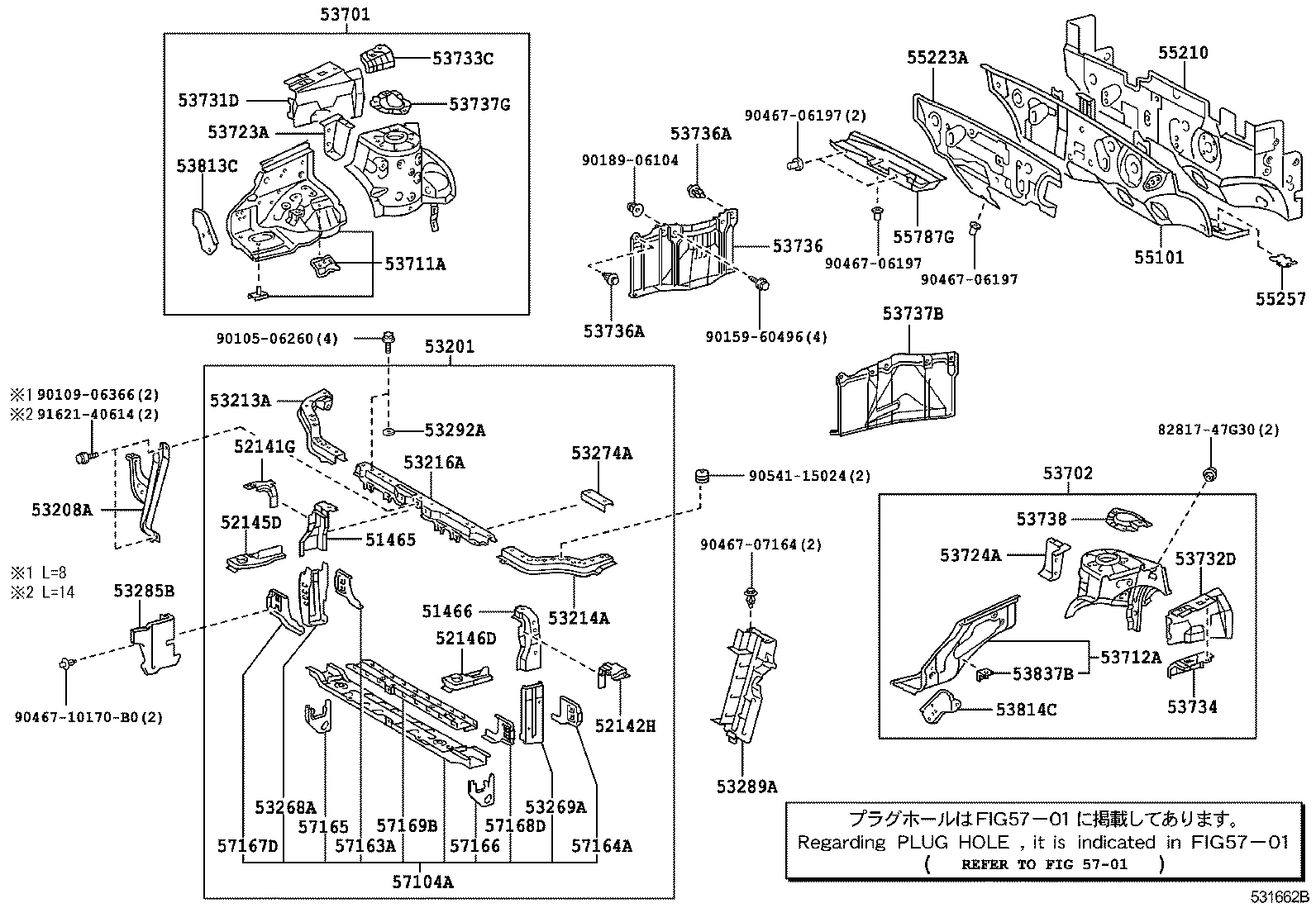 Toyota 53702-21040 APRON SUB-ASSY, FRONT FENDER, LH