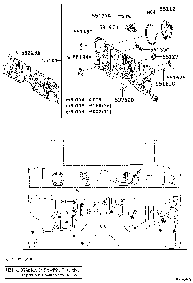 55015-26901 PANEL SUB-ASSY, DASH product image