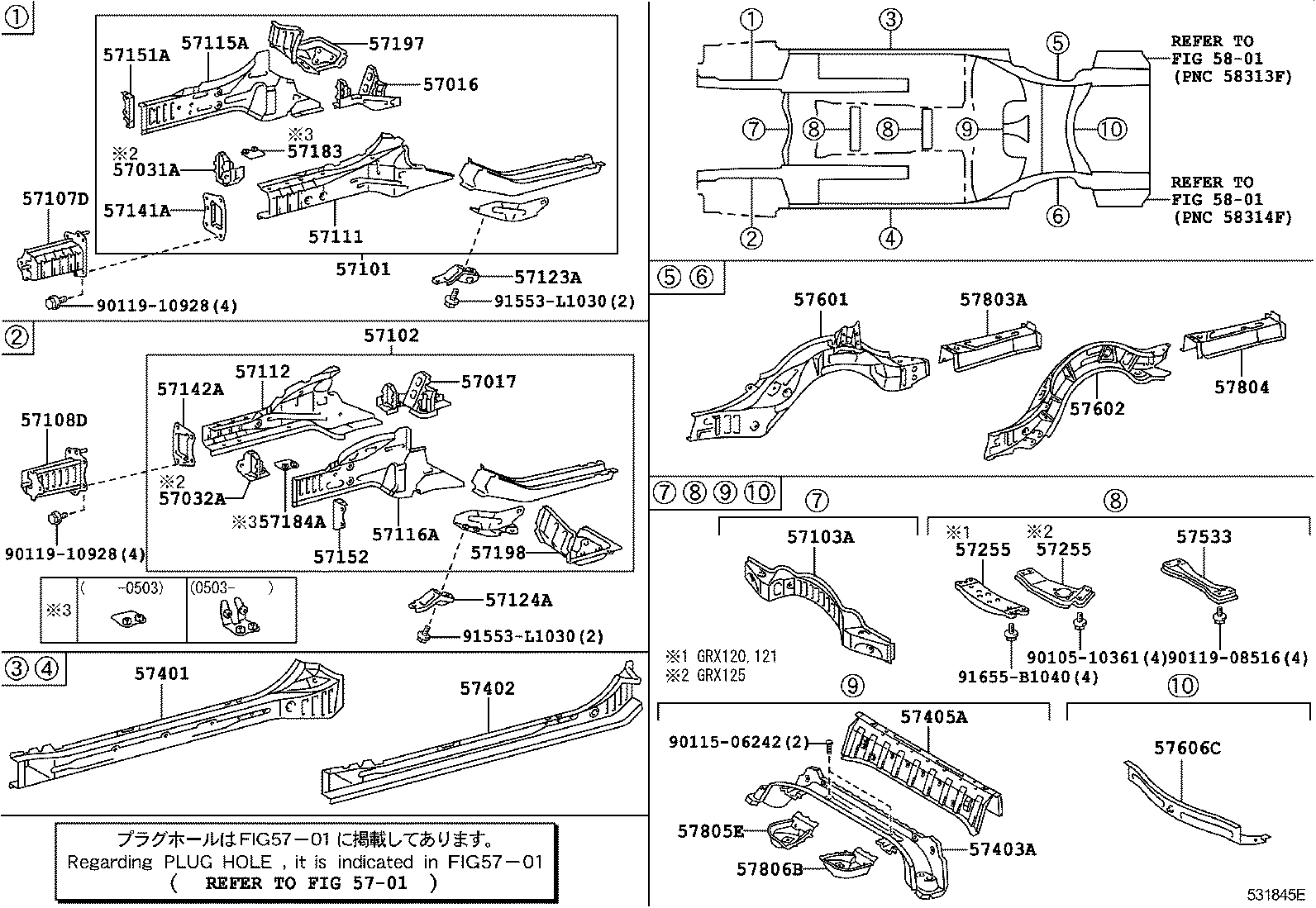 57107-22160 REINFORCE SUB-ASSY, FRONT BUMPER MOUNTING, RH product image
