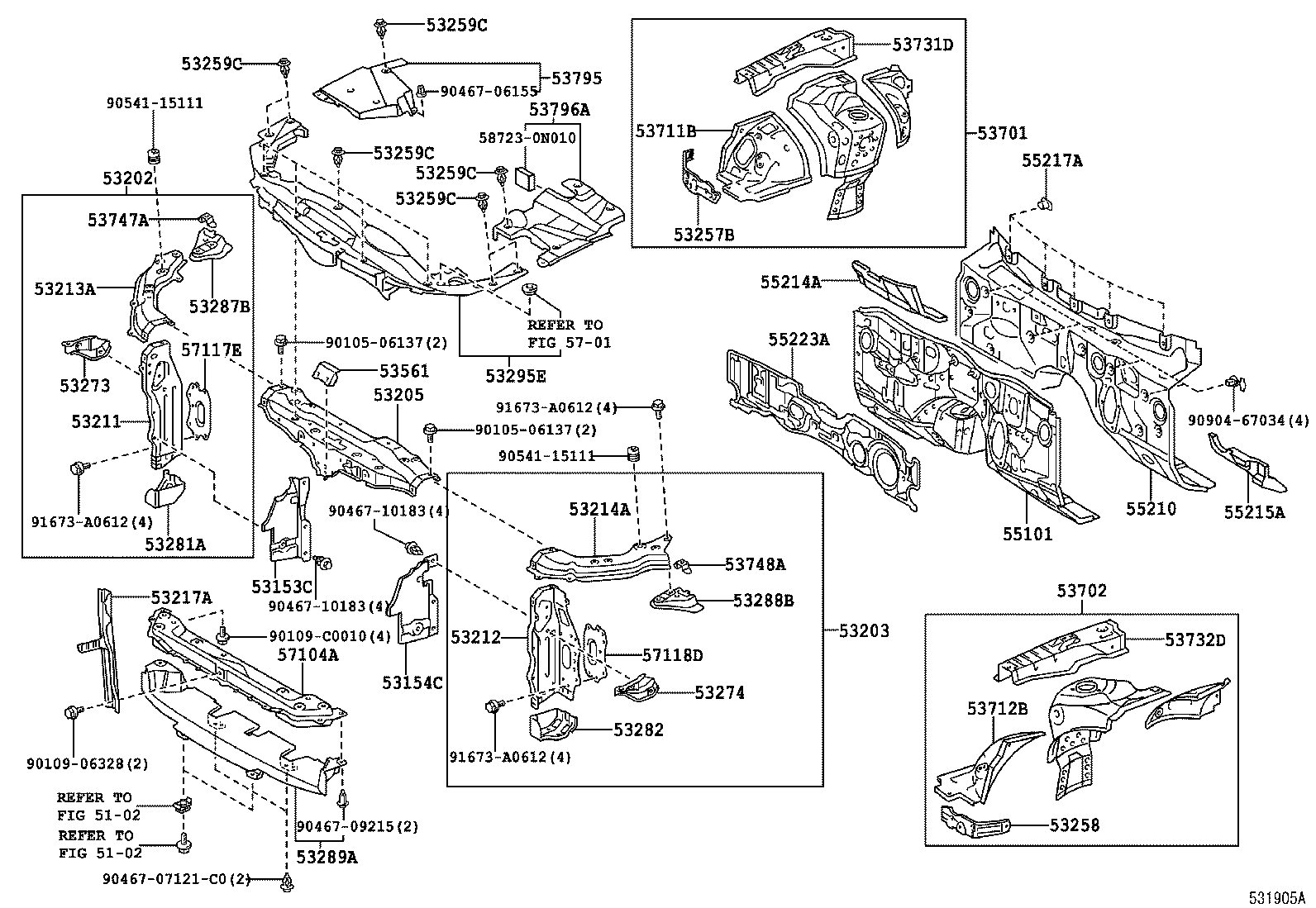53701-0N010 APRON SUB-ASSY, FRONT FENDER, RH product image