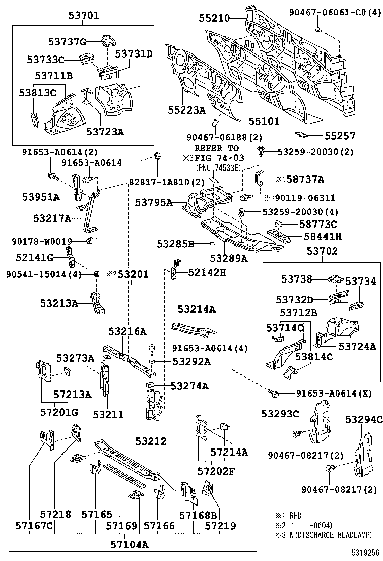 53701-05070 APRON SUB-ASSY, FRONT FENDER, RH product image