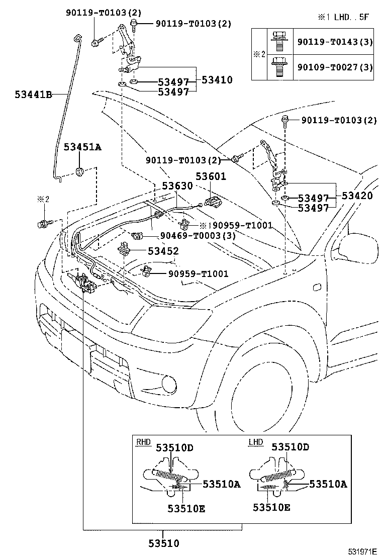 90080-50412 SPRING, TENSION(FOR HOOD LOCK) product image