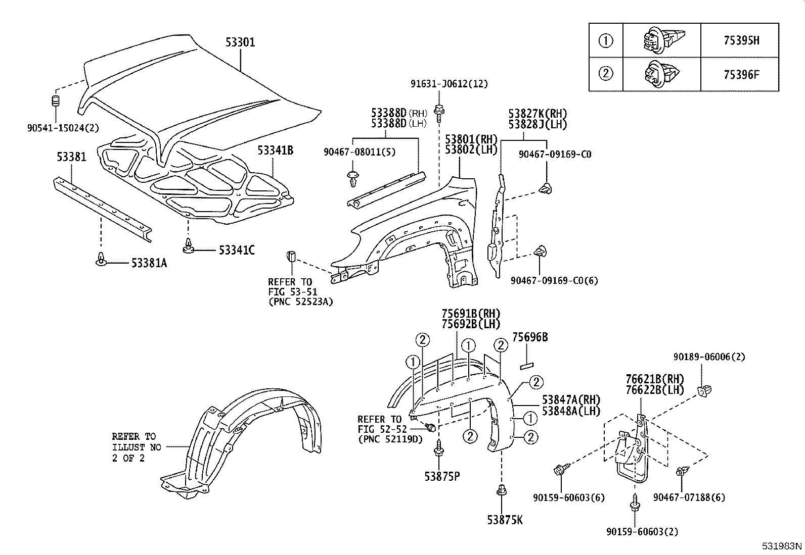 53802-35590 FENDER SUB-ASSY, FRONT LH product image