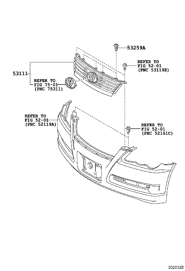 53101-0P010 GRILLE, RADIATOR product image