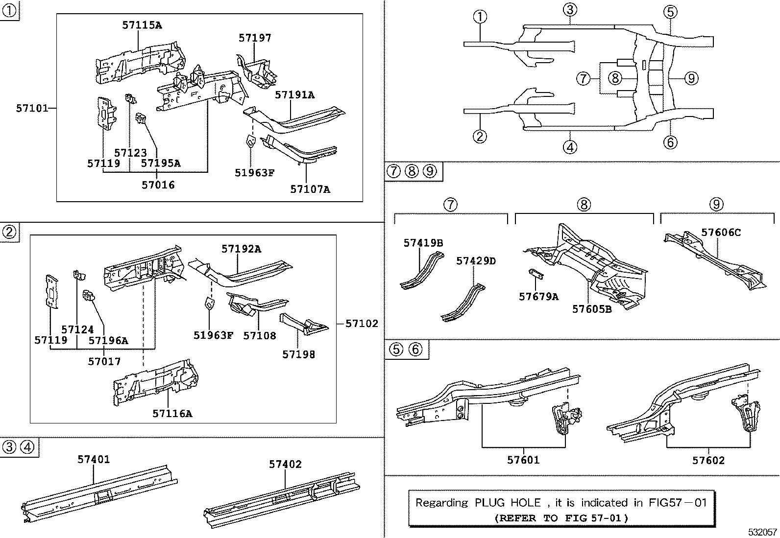 57108-0D050 BRACKET SUB-ASSY, STRUT BAR, LH product image