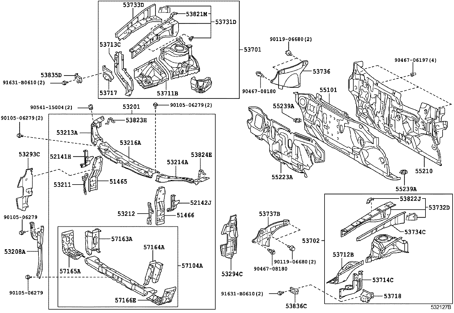 55101-33380 PANEL SUB-ASSY, DASH product image