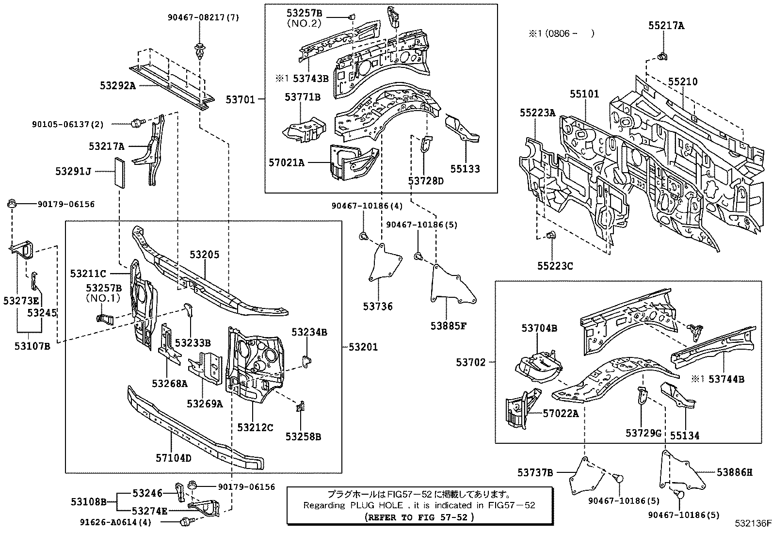 Toyota 53701-35A11 APRON SUB-ASSY, FRONT FENDER, RH