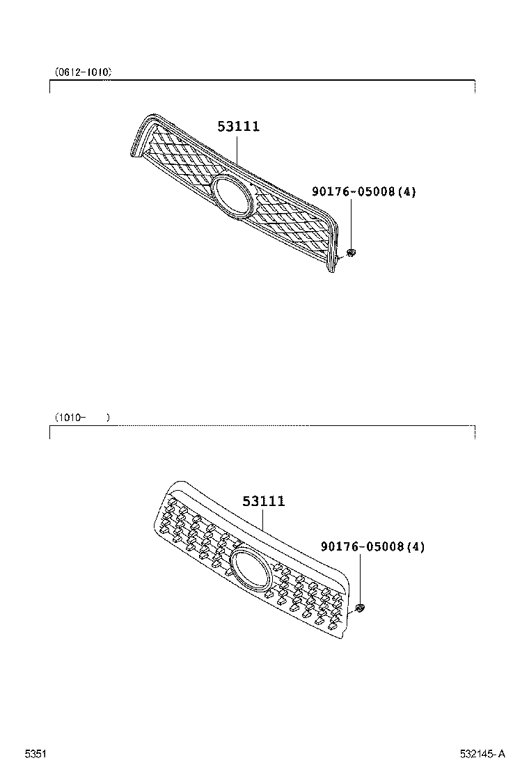 53101-BZ330 GRILLE, RADIATOR product image