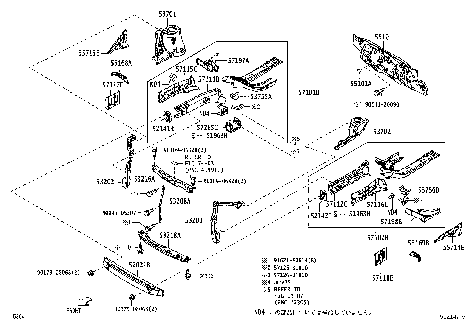 52021-B1030 REINFORCEMENT SUB-ASSY, FRONT BUMPER product image