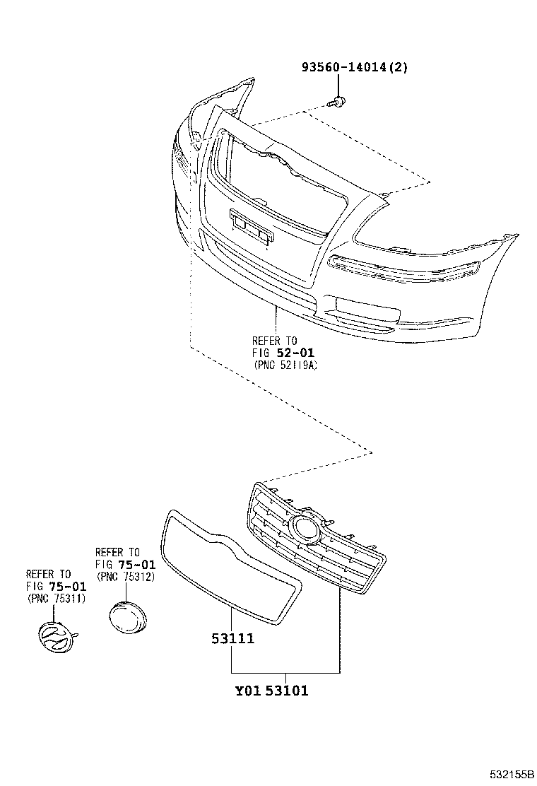 53100-05070-B0 GRILLE SUB-ASSY, RADIATOR product image