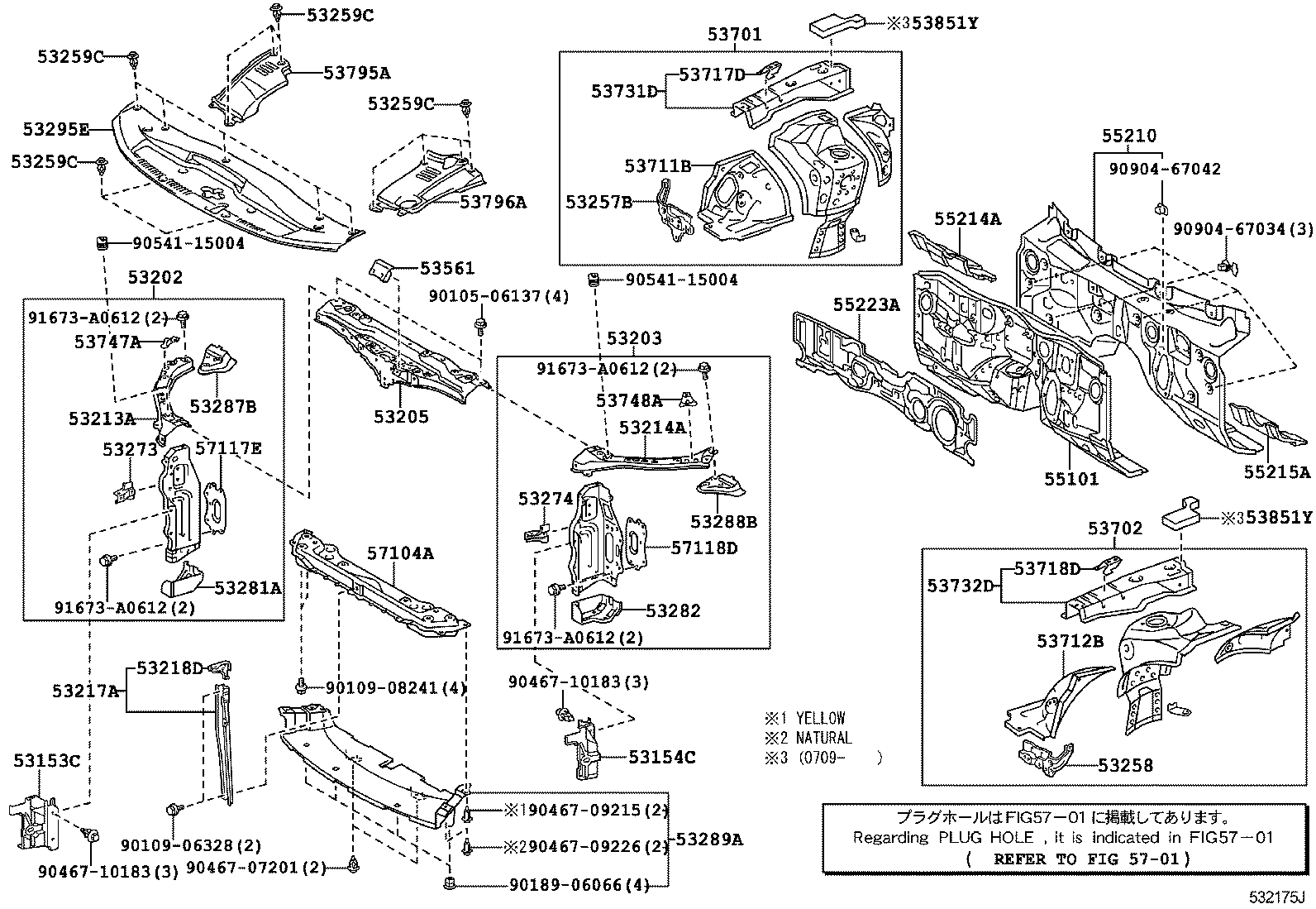 Toyota 55101-30B10 PANEL SUB-ASSY, DASH