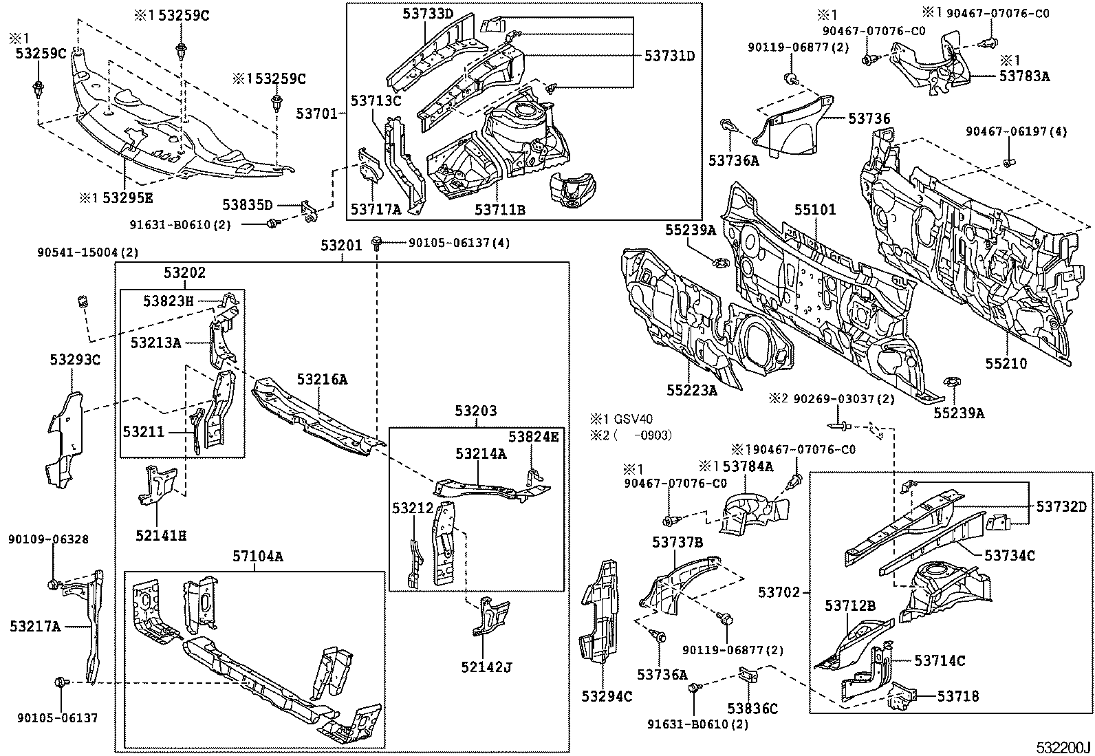 53701-06120 APRON SUB-ASSY, FRONT FENDER, RH product image