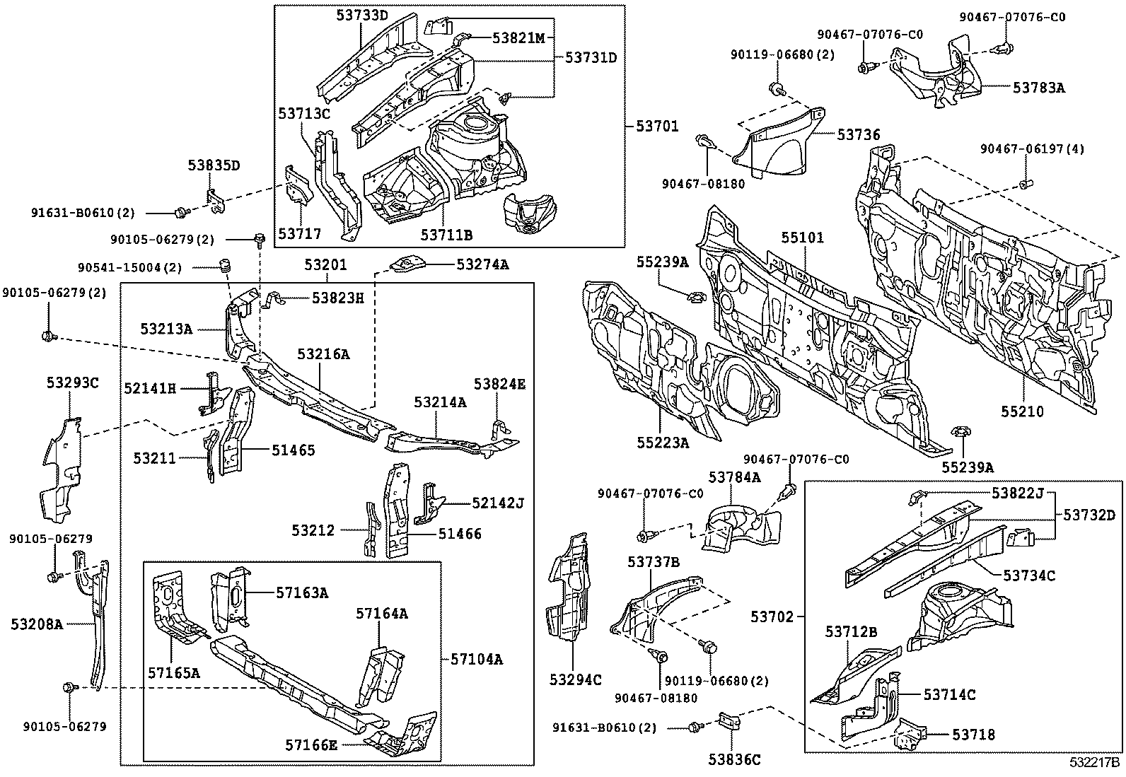 Toyota 53294-33060 DEFLECTOR, RADIATOR SIDE, LH