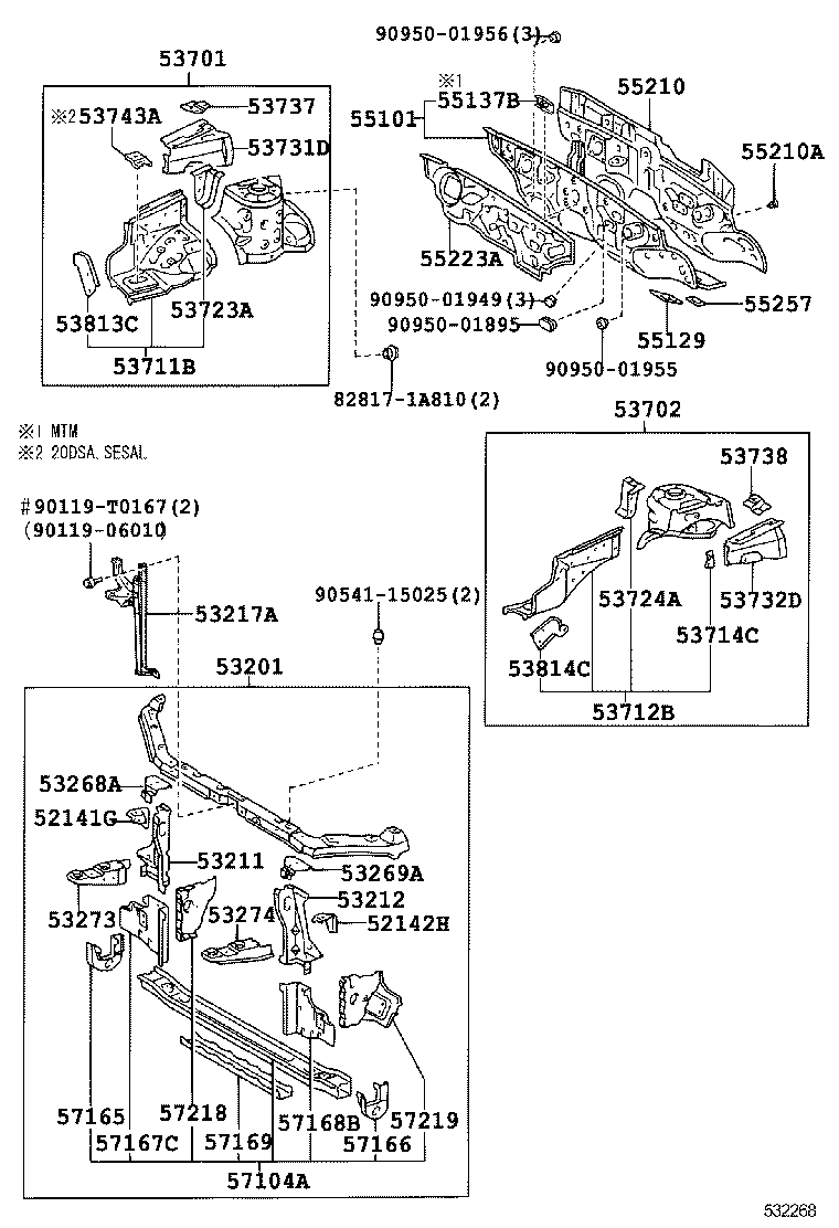 53702-1A080 APRON SUB-ASSY, FRONT FENDER, LH product image