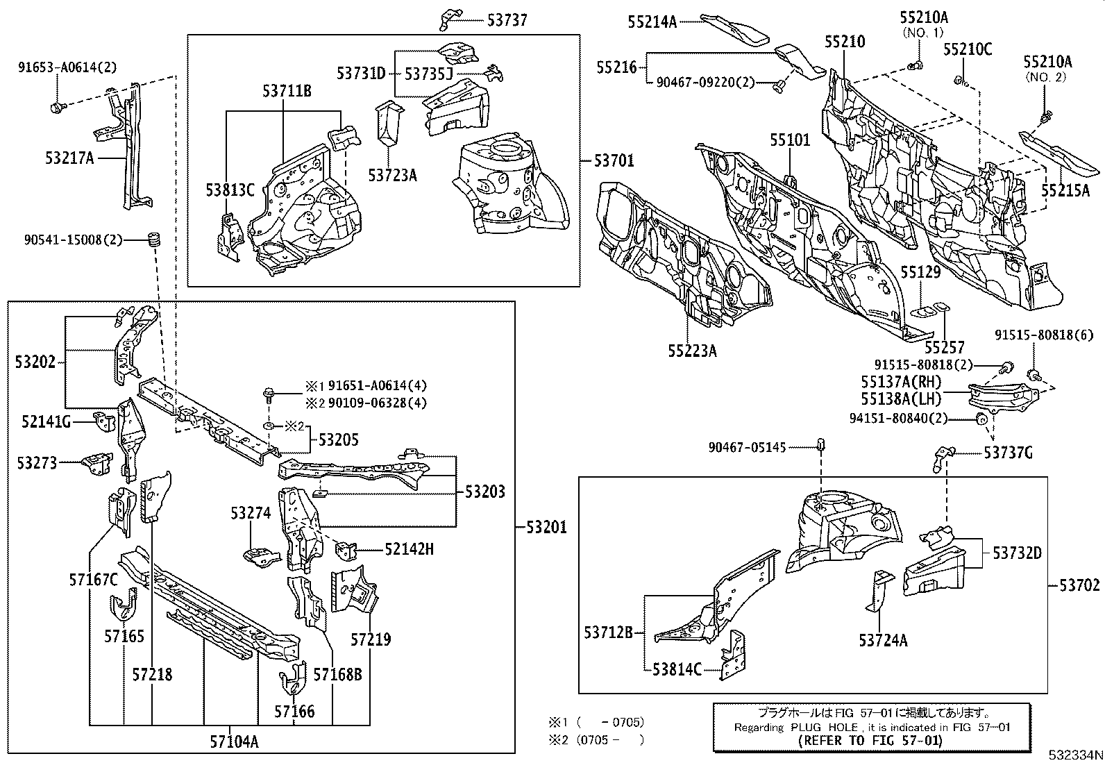 55101-13430 PANEL SUB-ASSY, DASH product image