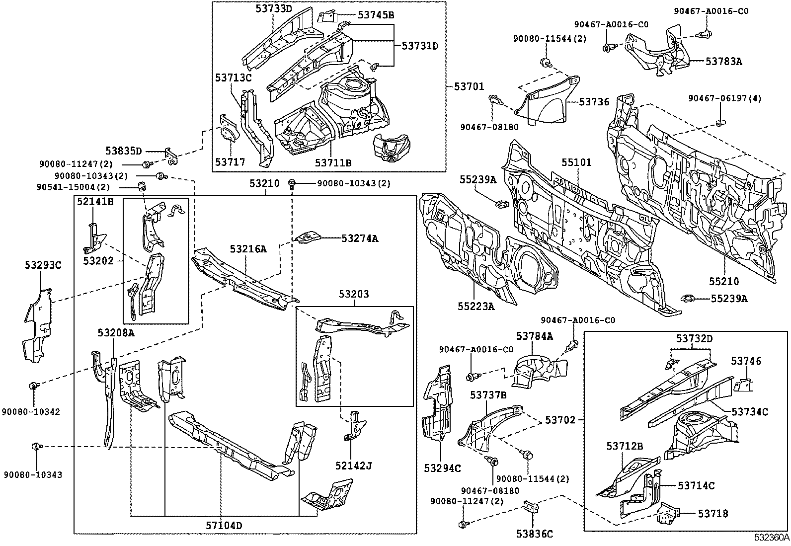 Toyota 53294-06140 DEFLECTOR, RADIATOR SIDE, LH