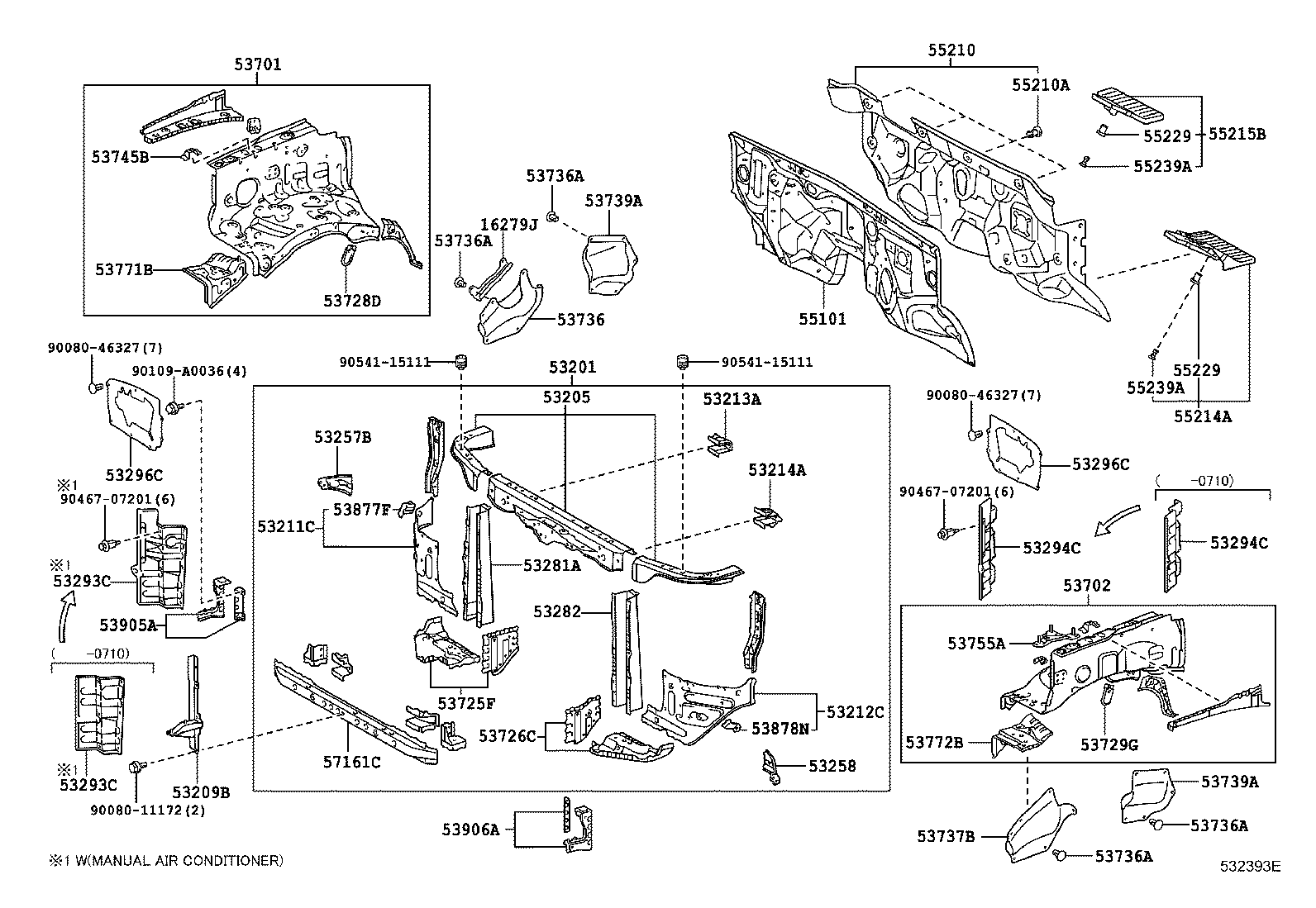 Toyota 53294-0C030 DEFLECTOR, RADIATOR SIDE, LH