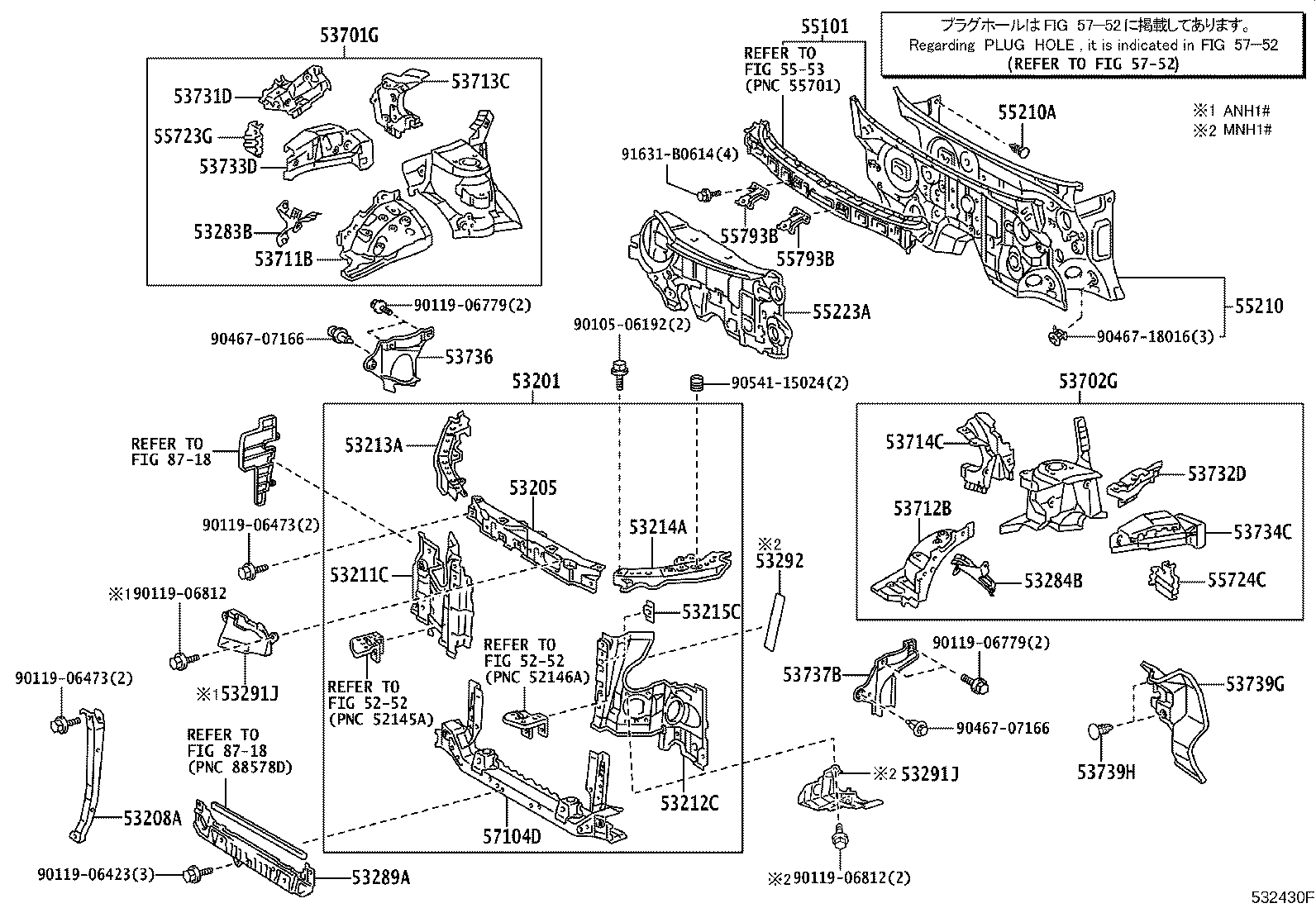 53211-58010 SUPPORT, RADIATOR, RH product image