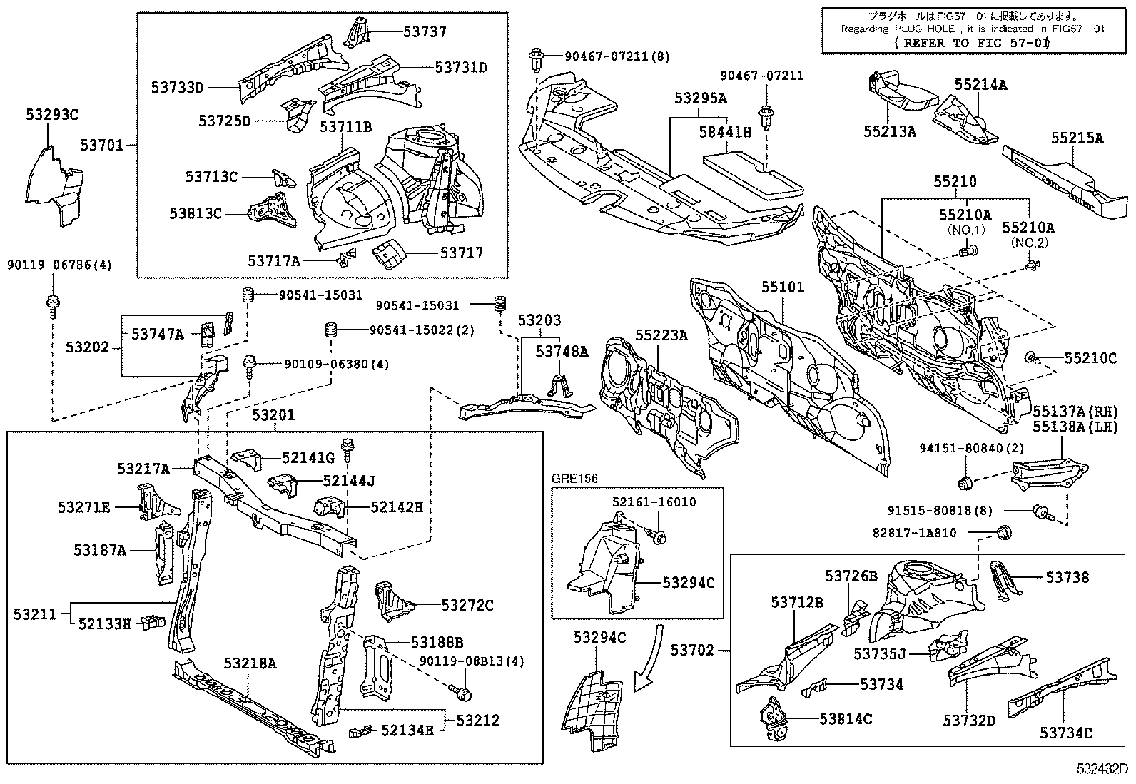 52082-12040 STAY, FRONT BUMPER, LH product image